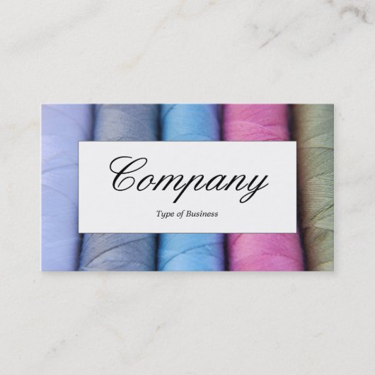 Zentrieretikett - Rollen aus Baumwolle Visitenkarte (Vorderseite)