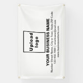 Zentrierorientierte Unternehmensmarke auf weißem R Banner (Vertikal)