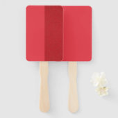 Zentrierraspel Tomato Red Rectangle Hand Fan Custo Fächer (Vorne und Hinten)