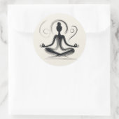 zentriert runder aufkleber (Tasche)