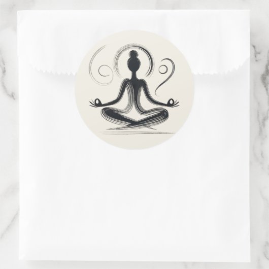 zentriert runder aufkleber (Tasche)