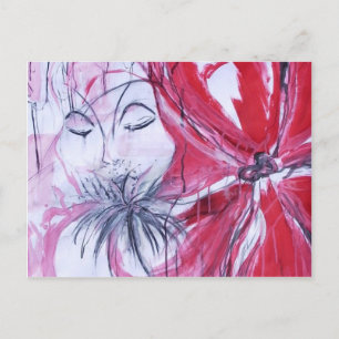 Zentrierte Blume Postkarte