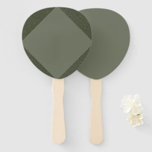 Zentrierte Diamond Oval Fans in Moss Green Fächer