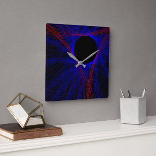 Zentrierte geometrische Wand-Uhr des Dreiecks Quadratische Wanduhr