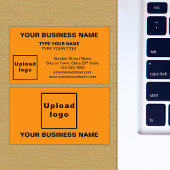 Zentrierte, orangefarbene Farbenkarte Visitenkarte