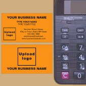 Zentrierte, orangefarbene Farbenkarte Visitenkarte