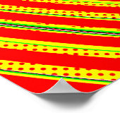Zentrierte Regenbogen-Spiralen Poster (Ecke)