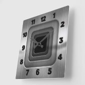 Zentrierte Stahlquadrate Quadratische Wanduhr (Winkel)