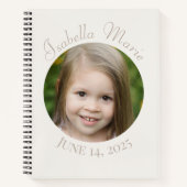 zentrierter Kreis und Skript Notizblock (Vorderseite)