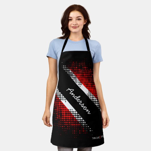 Zentrierter Name des Patterns Trinidad und Tobago Schürze (Getragen)