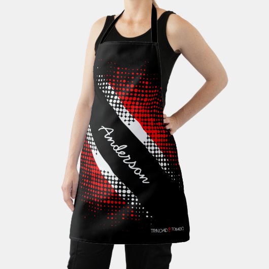 Zentrierter Name des Patterns Trinidad und Tobago Schürze (InSitu)