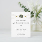 Zentrierter weißer Blume Save the Date (Stehend Vorderseite)