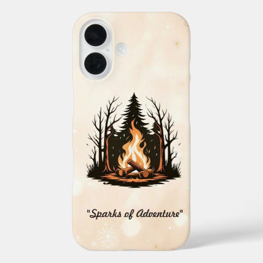 "Zentriertes Campfeuerdesign" Case-Mate iPhone Hülle (Rückseite)
