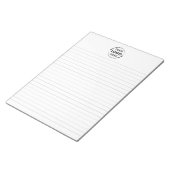 Zentriertes Logo-Geschäft - Entreißen des Notepad Notizblock (angewinkelt)