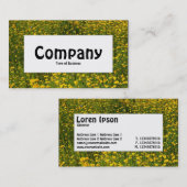 zentrisches Etikett - Bett aus gelben Milchsorten Visitenkarte (Vorne/Hinten)