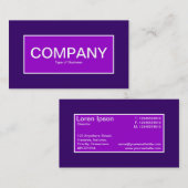 zentrisches Etikett II - Lila Farbtöne Visitenkarte (Vorne/Hinten)