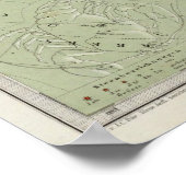 Zentrum der Karte des südlichen Luftraums Poster (Ecke)