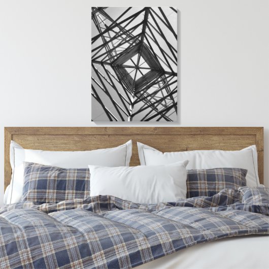 Zentrum des Metallturms Leinwanddruck (Insitu (Schlafzimmer))