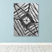 Zentrum des Metallturms Leinwanddruck (Insitu (Holzboden))