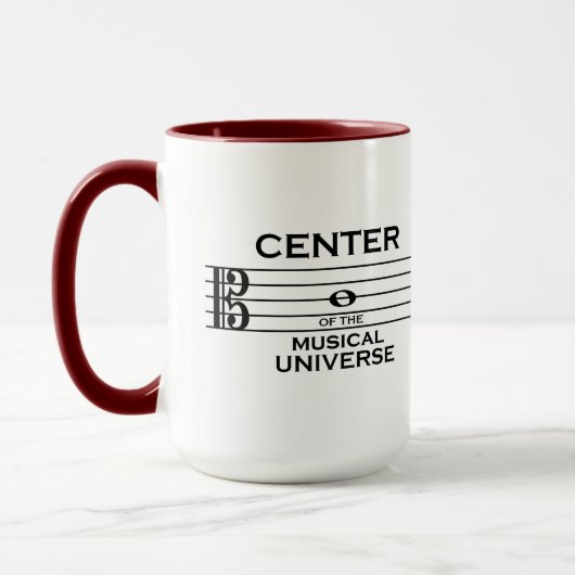Zentrum des Musikalischen Universums Alto Clef 15o Tasse (Links)