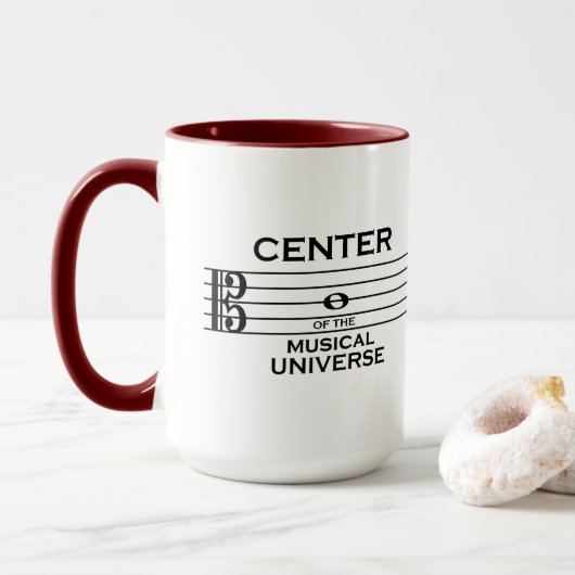 Zentrum des Musikalischen Universums Alto Clef 15o Tasse (Mit Donut)