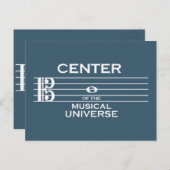 Zentrum des musikalischen Universums Alto Clef Blu Postkarte (Vorne/Hinten)