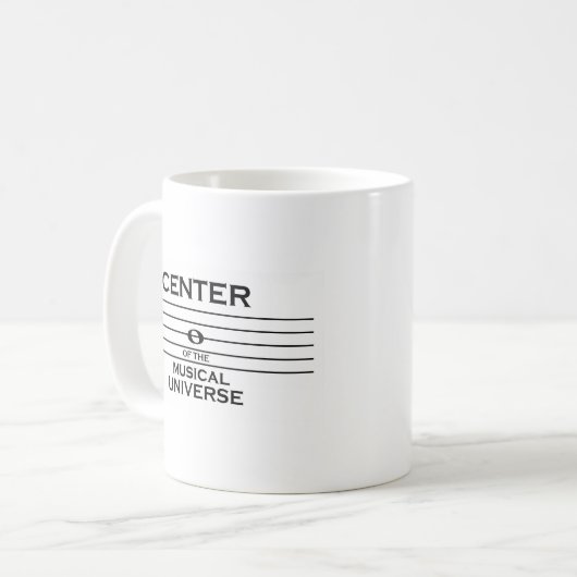 Zentrum des musikalischen Universums Alto Clef Des Kaffeetasse (Vorderseite Links)