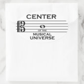 Zentrum des musikalischen Universums Alto Clef Des Ovaler Aufkleber (Tasche)