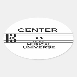 Zentrum des musikalischen Universums Alto Clef Des Ovaler Aufkleber
