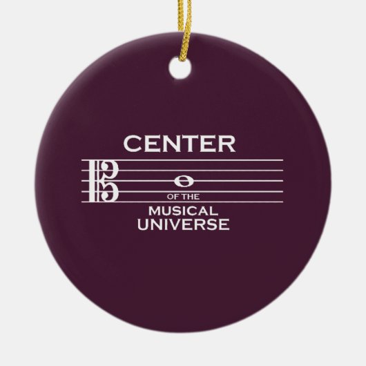 Zentrum des musikalischen Universums Alto Clef Plu Keramik Ornament (Vorne)
