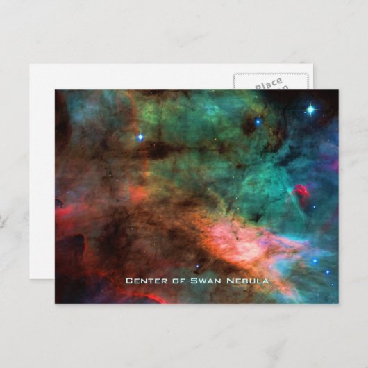 Zentrum des Schwanennebels Postkarte (Vorne/Hinten)