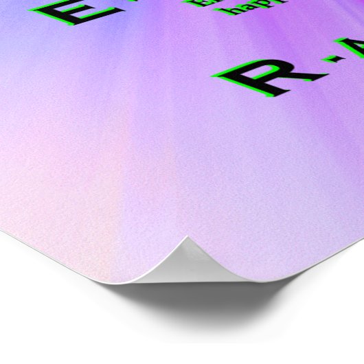 ZENTRUM DICH! Helle Farben Poster (Ecke)