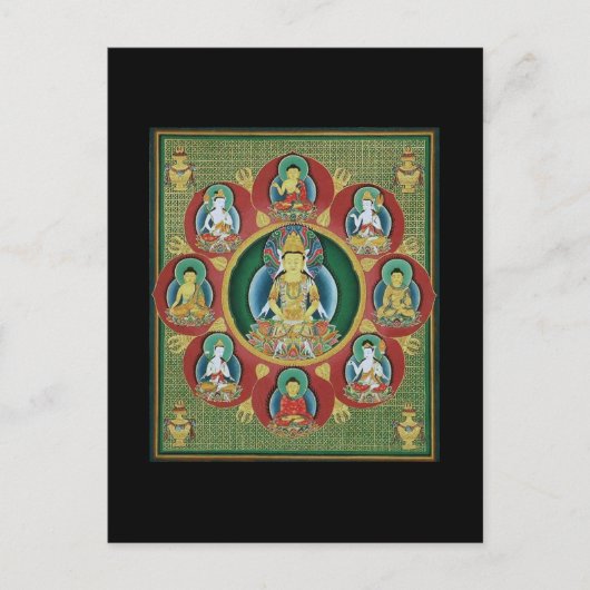 Zentrum eines Taizokai Mandala Postkarte (Vorderseite)