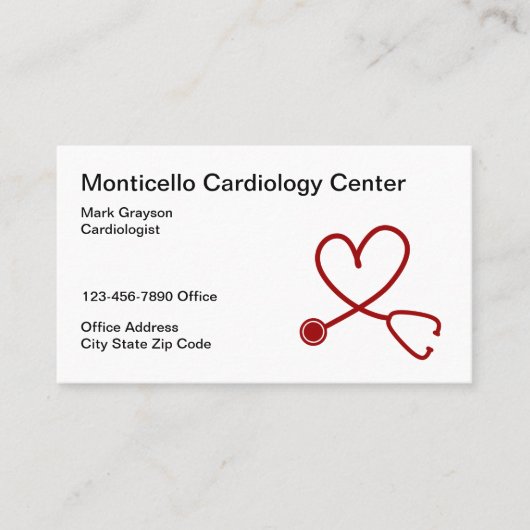 Zentrum für Kardiologie Visitenkarte (Vorderseite)