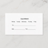 Zentrum für medizinische Venen Terminkarte (Rückseite)