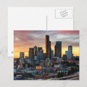 Zentrum Kolumbiens und Innenstadt Seattle, Seattle Postkarte (Vorne/Hinten)