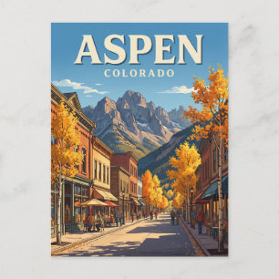 Zentrum von Aspen Colorado Postkarte