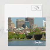 Zentrum von Boston Postkarte (Vorne/Hinten)