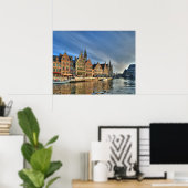Zentrum von Gent Poster (Heimbüro)