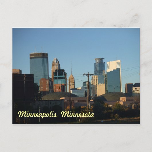 Zentrum von Minneapolis, Minnesota Postkarte (Vorderseite)