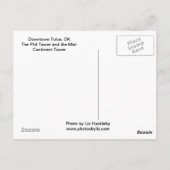 Zentrum von Tulsa mit Vögeln Postkarte (Rückseite)
