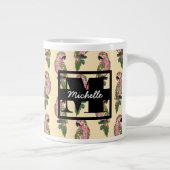 Zentwinkelstil| Monogramm Jumbo-Tasse (Rechts)