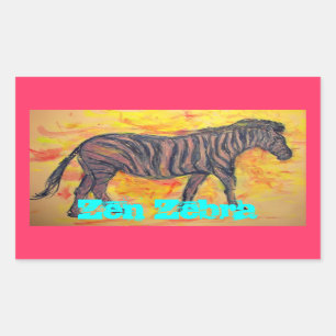 ZenZebra Rechteckiger Aufkleber