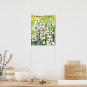 Zephania-Schrift Freue dich über dich Narzissen   Poster (Küche)