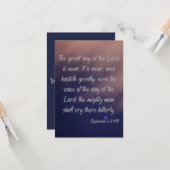 Zephaniah 1:14 KJV Bibelschrift Pic Begrüßung Karte (Vorderseite/Rückseite Beispiel)