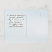 Zephaniah 3:17 Freuen Sie sich mit dem Singen. Postkarte (Rückseite)