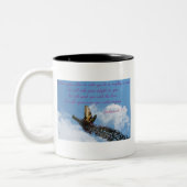 Zephaniah 3:17 Gelb-Schmetterling Zweifarbige Tasse (Links)