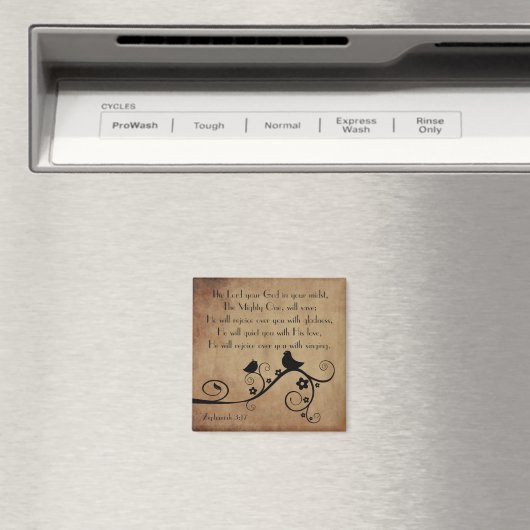 Zephaniah 3:17 Magnet (In Situ (Geschirrspüler))