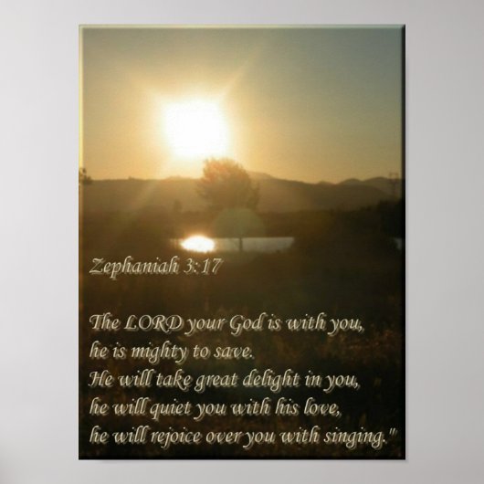 Zephaniah 3:17 poster (Vorne)