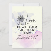 Zephaniah 3:17 Seine Liebe beruhigt die Bibelflatk (Vorderseite)